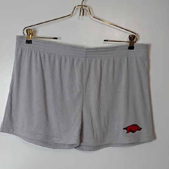 Sideline Apparel Pants - Sideline Apparel Ladies Gray Athletic Shorts Hog Logo XL  College Football